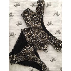 Coral tropics bathing suit